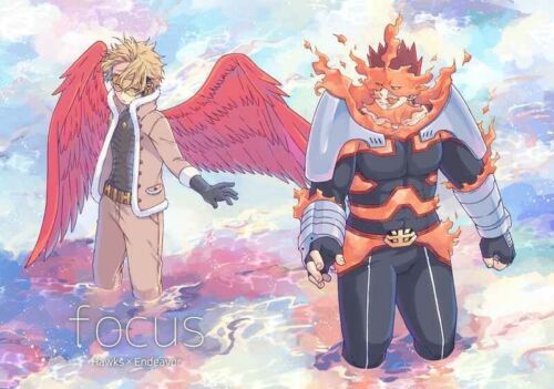 My Hero Academia Yaoi Doujinshi / Hawks x Endeavor / 36p focus