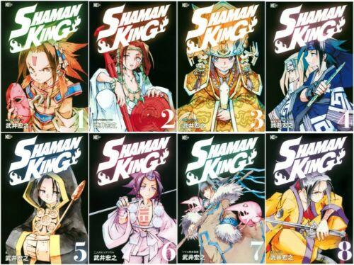 Japanese Manga Boys Comic Book SHAMAN KING vol.1-8 set DHL NEW