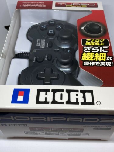 NEW HORI Pad 3 Turbo Plus Black Use it PlayStation 3 F/S form Japan import paded