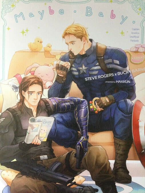 Doujinshi Captain America Steve X Bucky (B5 64pages) Hakkun memory Maybe Baby