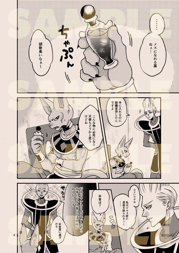 Dragon Ball Doujinshi Whis X Beerus (B5 20pages) 53M RAKU Docchi ga sukinano