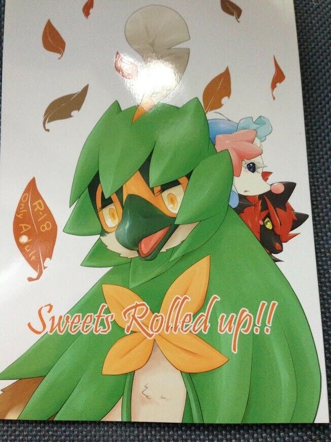 POKEMON Doujinshi (A5 20pages) furry kemono Maoronron Sweets Rolled up
