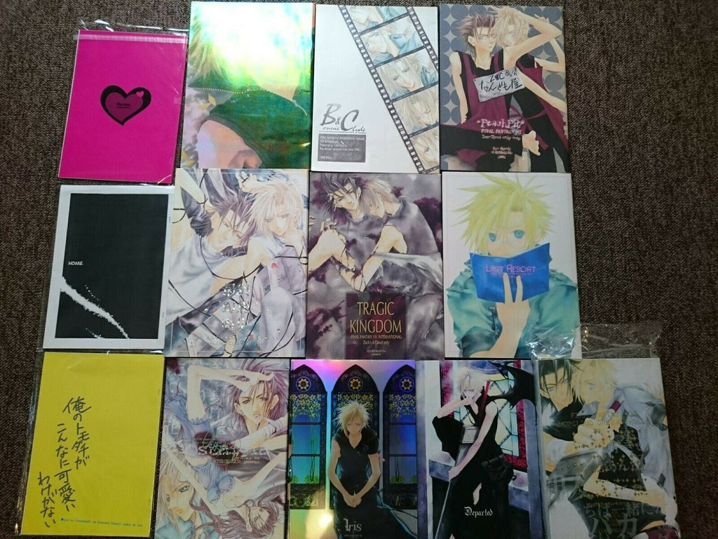 Final Fantasy 7 doujinshi YUBINBASYA 13 set Zack X Cloud etc.