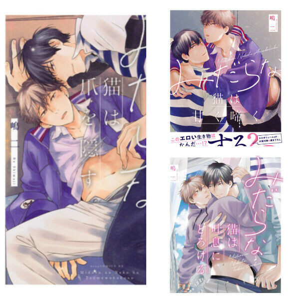 Japanese editionBL Yaoi Comic Sexy Midarananeko Vol.1-3 Set Shimaji
