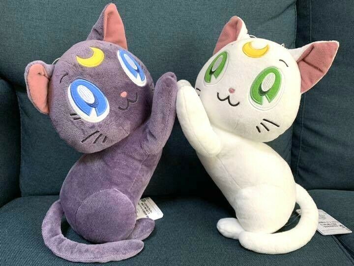 Sailor Moon Luna & Artemis BIG Plush doll SET 9in Limited to Japan