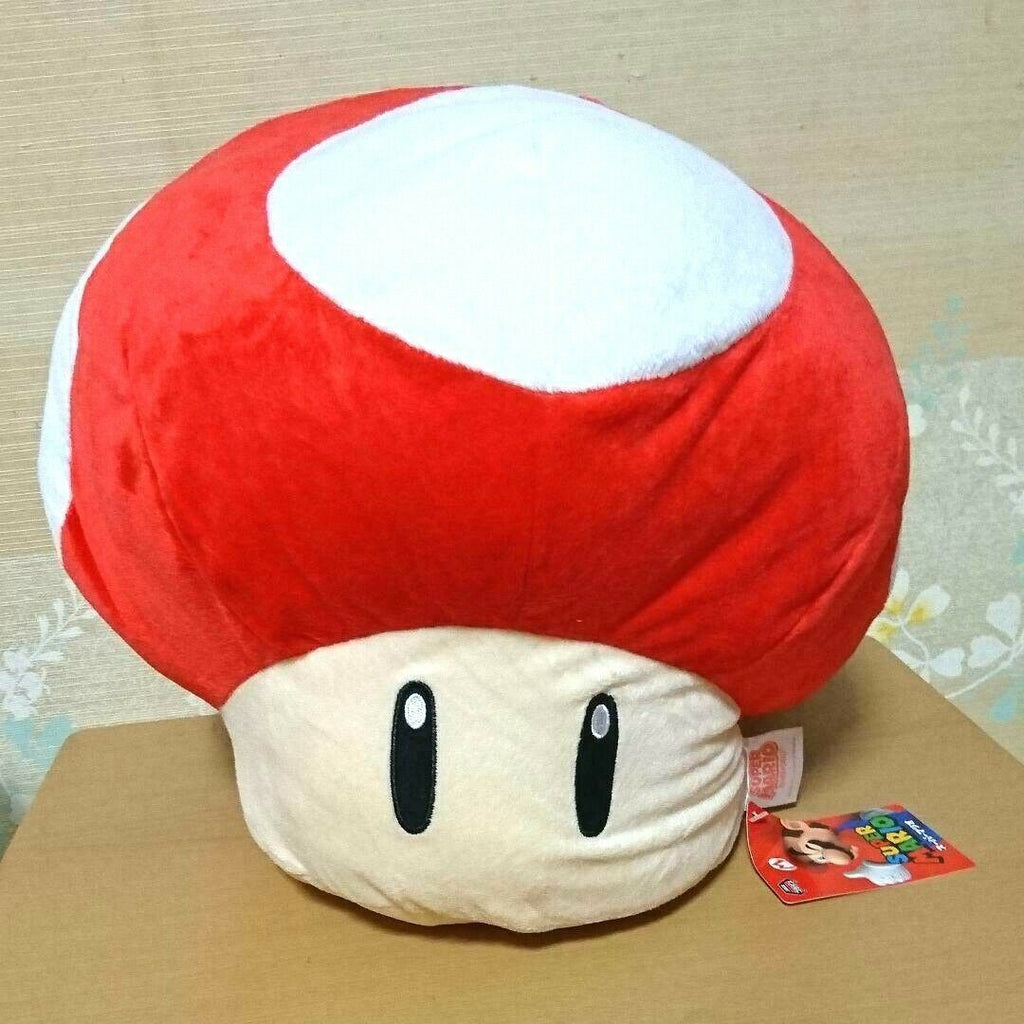 Super Mario Bros. Super Mushroom Big Fluffy Plush Doll Limited to JP 18in