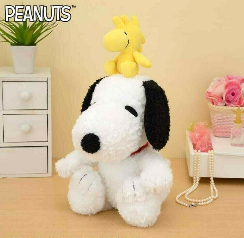 PEANUTS SNOOPY with Woodstock Pair Fluffy Plush doll Limited to JP 14.5in