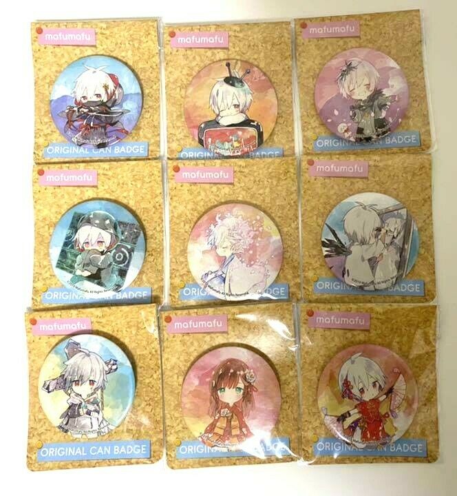 Mafumafu Original Can badge 9PCS Full Complete SET 2019 Limited to JP