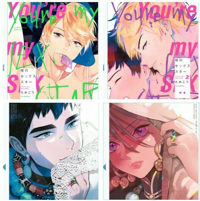 Japanese editionBL Yaoi 4 set Lara's marriage Vol.1+2 My Star Vol.1+2 Tamekou