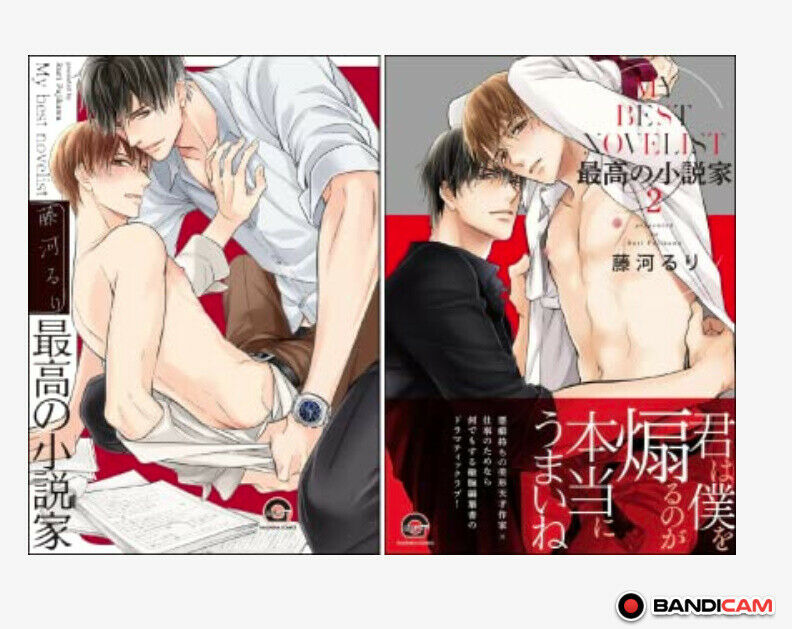 Japanese editionBL Yaoi Comic 2 set Sexy Manga Best Novelist Fujikawa ruri