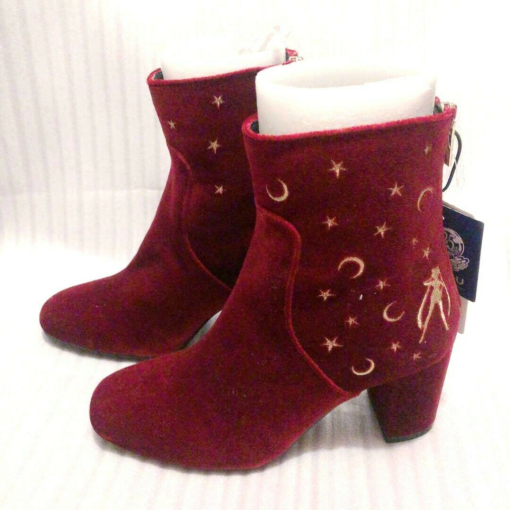 NEW Sailor Moon x GU High Ankle Boots Size M Wine Red from JAPAN 23.5cm