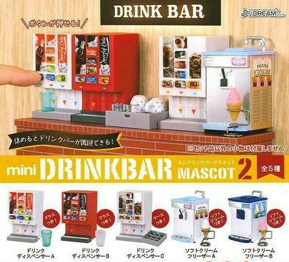 Mini Drink Bar Mascot 2 Collection All 5 Types Set J.Dream Limited to JAPAN