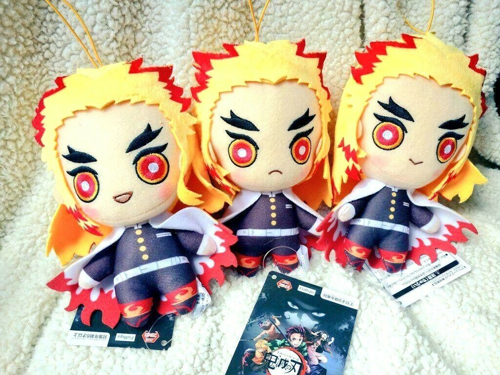 NEW Demon Slayer Kimetsu Plush doll Vol.1 Kyojuro Rengoku 3 Types SET Limited JP