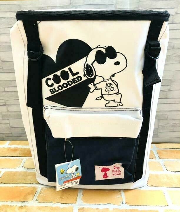 PEANUTS SNOOPY two color Square Backpack White ver. Limited to JAPAN