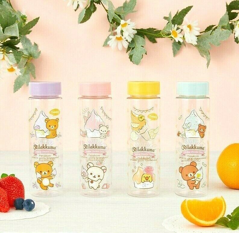 Rilakkuma JUICY Gelato Shop Clear Bottle 4PCS SET Limited to JP 220ml kuji