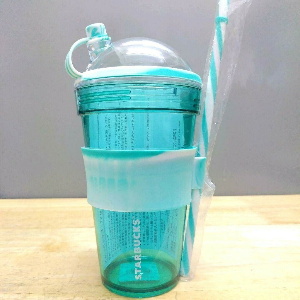 Starbucks Tumbler Dome Lid Cold Cup Tumbler Blue Straw TOGO 2018 Limited JP