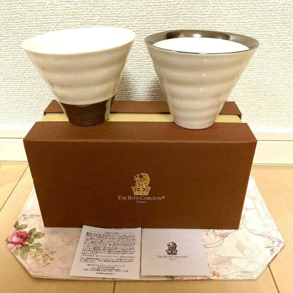 THE RITZ CARLTON TOKYO Pair Glass Clear SAKE Glass Limited to JAPAN