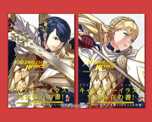 Fire Emblem Heroes Character Illustrations Vol.I (1) + II (2) Art Book Set